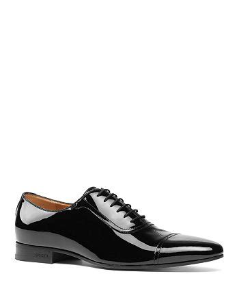 Gucci Men's Drury Patent Leather Dress Shoes 